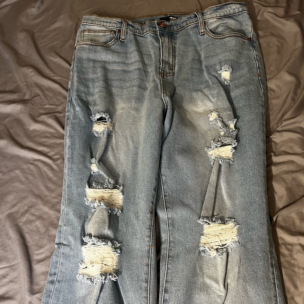 Brand new Fashion nova jeans size 14 straight blue jeans with tags